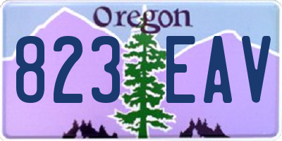 OR license plate 823EAV