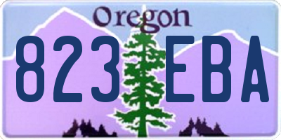 OR license plate 823EBA