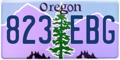 OR license plate 823EBG