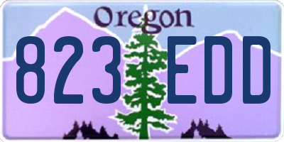 OR license plate 823EDD