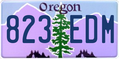 OR license plate 823EDM