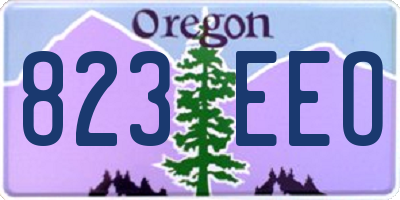 OR license plate 823EEO