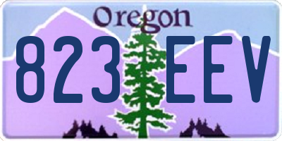 OR license plate 823EEV