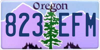 OR license plate 823EFM