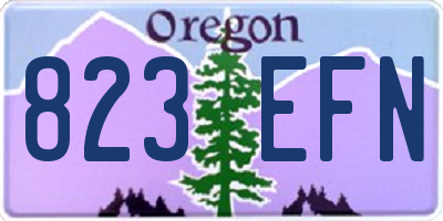 OR license plate 823EFN