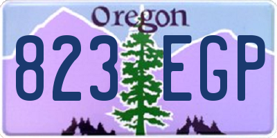 OR license plate 823EGP