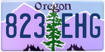 OR license plate 823EHG