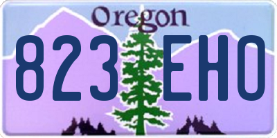 OR license plate 823EHO