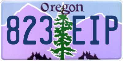 OR license plate 823EIP