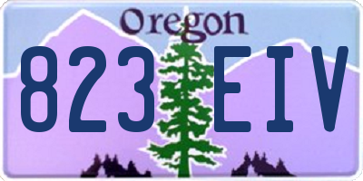 OR license plate 823EIV