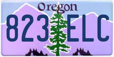 OR license plate 823ELC