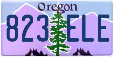 OR license plate 823ELE