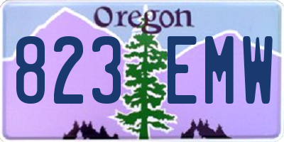 OR license plate 823EMW