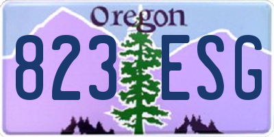 OR license plate 823ESG