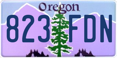 OR license plate 823FDN