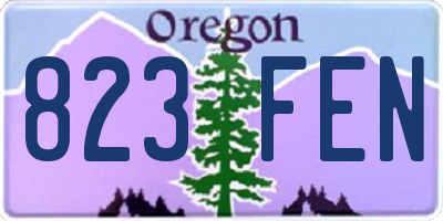 OR license plate 823FEN