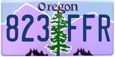 OR license plate 823FFR