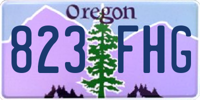 OR license plate 823FHG
