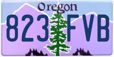 OR license plate 823FVB