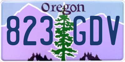 OR license plate 823GDV