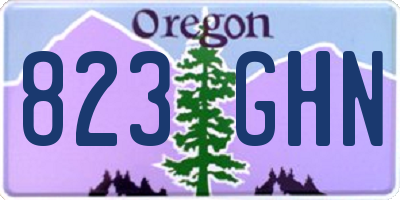 OR license plate 823GHN