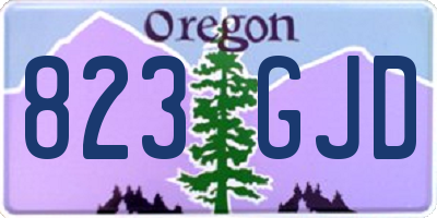 OR license plate 823GJD