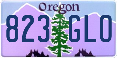 OR license plate 823GLO