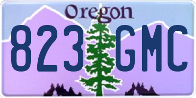 OR license plate 823GMC