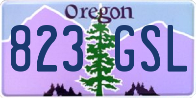 OR license plate 823GSL