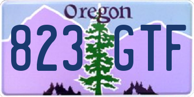 OR license plate 823GTF