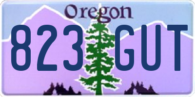 OR license plate 823GUT