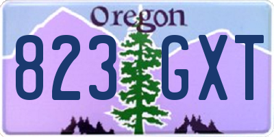 OR license plate 823GXT