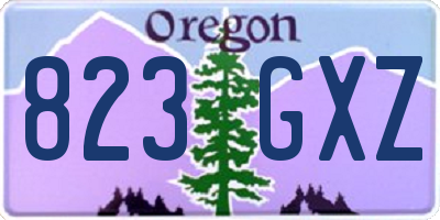 OR license plate 823GXZ