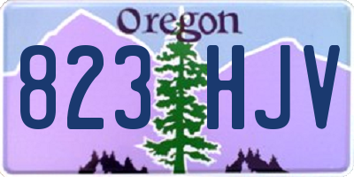 OR license plate 823HJV