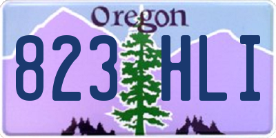 OR license plate 823HLI