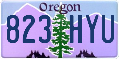OR license plate 823HYU