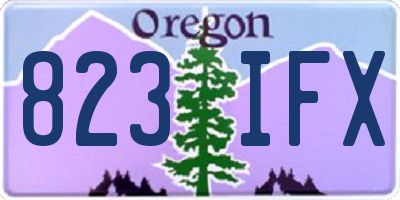 OR license plate 823IFX