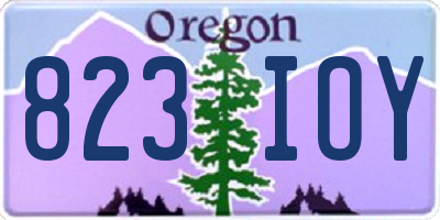 OR license plate 823IOY