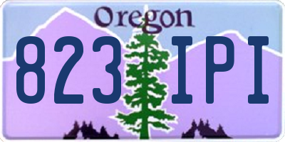 OR license plate 823IPI
