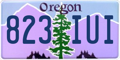 OR license plate 823IUI