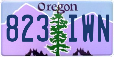 OR license plate 823IWN
