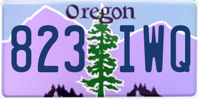 OR license plate 823IWQ