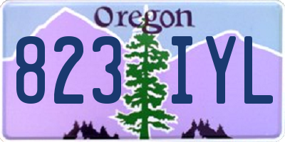 OR license plate 823IYL