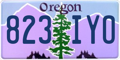 OR license plate 823IYO