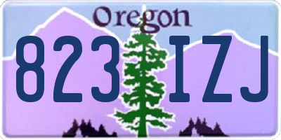 OR license plate 823IZJ
