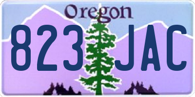OR license plate 823JAC