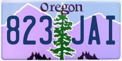 OR license plate 823JAI