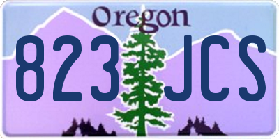 OR license plate 823JCS