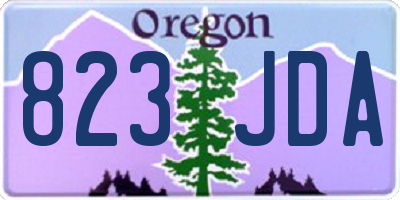 OR license plate 823JDA
