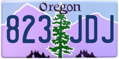 OR license plate 823JDJ